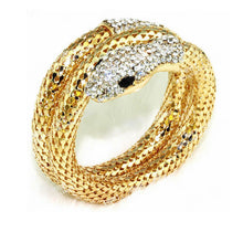 Silver & Gold Punk Crystal Snake bracelet For Women - Flash Sale 50% OFF!