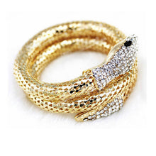 Silver & Gold Punk Crystal Snake bracelet For Women - Flash Sale 50% OFF!